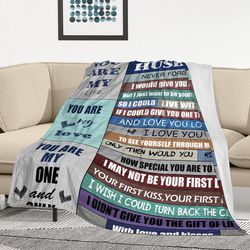 best anniversary blanket, i love you gifts for him, mens anniversary wedding gift for husband, unique gift for husband t