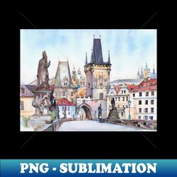 city landscape prague - png sublimation digital download - stunning sublimation graphics