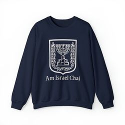 am israel chai sweatshirt, jewish sweater hoodie jewish gift, israel shirt, hanukkah sweater, hebrew israel, star of dav