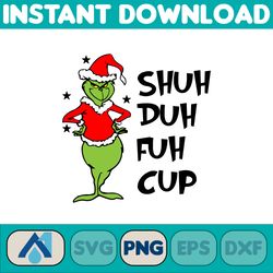 grinch png cliparts bundle, grinch png cartoon cliparts for sublimation, grinch movie themed (11)