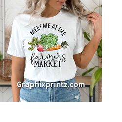 ready to press farmers market dtf, fruit and veggies shirt, farmer shirt, market image, meet me png, custom apparel, bul