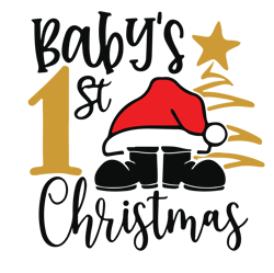 Baby's 1st christmas Svg, Funny Christmas Svg, Merry Christmas Svg, Christmas Svg, Holiday Svg, Digital download