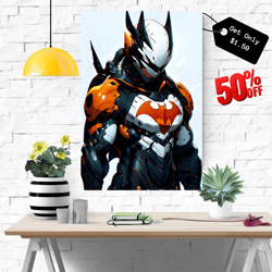 robot warrior  in armor illustration wall decor, digital art, posters, living room art, kids room art - digital download