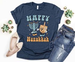 happy hanukkah shirt, jewish shirt, hanukkah celebration shirt, hanukkah shirt, hanukkah gift shirt, cute hanukkah shirt