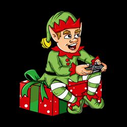 christmas elf video gamer controller svg, elf svg, computer gaming svg, game lover svg, funnny png, digital download
