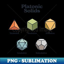 platonic solids - colorful - signature sublimation png file - perfect for creative projects