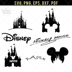 mickey castle svg, mickey svg clipart, compatible with cricut and cutting machine