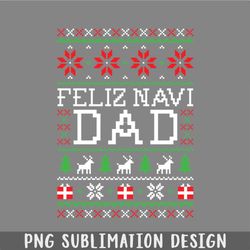 feliz navi dad ugly christmas sweater png, christmas png