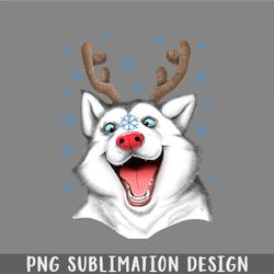 husky rudolph png, christmas png