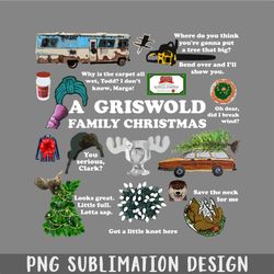 christmas vacation collage png, christmas png