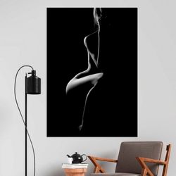 erotic nudity wall art, erotic female art, sexy body canvas, sensual art print, naked print, erotic nude canvas, nude wo