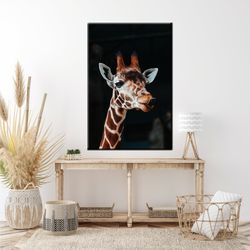 giraffe wall art, animal print, animals wall art, animals canvas, giraffe photo, giraffe print, wall art canvas, giraffe