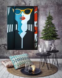 paint art canvas, red lip woman canvas, wall art canvas, magazine woman canvas, modern art canvas, wall hanging decor, a