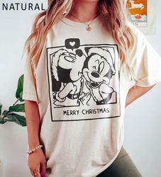 disney mickey and minnie mouse santa costume christmas lights couples t-shirt sweater, mickey's very merry christmas par