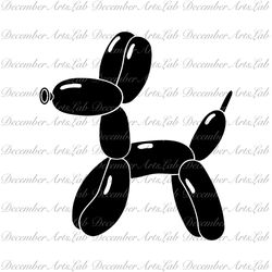 birthday balloon animal svg, birthday svg, balloon svg, dog balloon svg, svg file balloon dog, ballon poodle svg, balloo