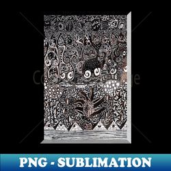 dark psychedelic world - png transparent sublimation file - bring your designs to life