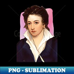 english poet percy bysshe shelley illustration - vintage sublimation png download - enhance your apparel with stunning detail