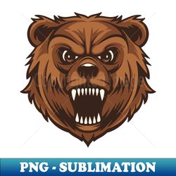 brown bear head - instant png sublimation download - boost your success with this inspirational png download