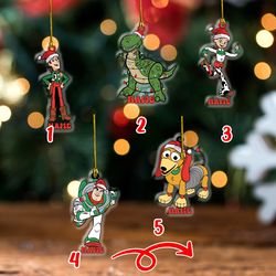 custom name toy story christmas ornament, woody buzz ornament