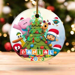 custom pocoyo christmas ornament,  pocoyo xmas 2023 ornament