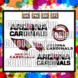 arizona cardinalls football svg png bundle, svg sports files, svg for cricut, clipart, football cut file, layered svg fo