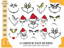 grinch face svg, grinch face png, christmas svg, grinch svg, grinch svg bundle, grinch face for cricut, png jpg eps pdf