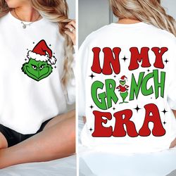 in my grinch era svg png, grinch face svg, christmas png, retro christmas svg, grinch svg bundle, christmas svg, grinch