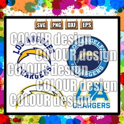 los angeles chargerrs football svg png bundle, svg sports files, svg for cricut, clipart, football cut file, layered svg