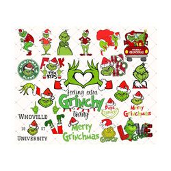 25 files the grinch , unique design, grinch christmas pngsvg, grinch clipart files, files for cricut & silhouette digita