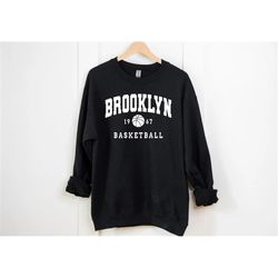 brooklyn basketball team est 1967 vintage black sweatshirt, brooklyn baskeball retro sweatshirt, new york city sports sh