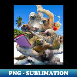 funny sloth selfie sloths group photo - professional sublimation digital download - unlock vibrant sublimation designs