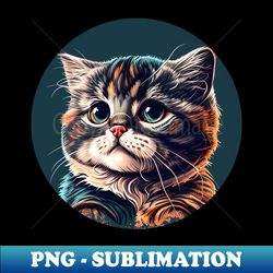 cute cat fat colorful gifts for kid for dad for mom - high-resolution png sublimation file - transform your sublimation creations