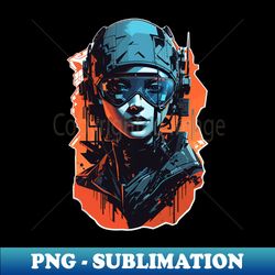 cyberpunk girl - stylish sublimation digital download - fashionable and fearless