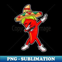 cute chili dabbing pepper mexican hot jalapeno dab - high-quality png sublimation download - fashionable and fearless