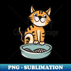 cute orange cat sitting on its litter box - creative sublimation png download - unleash your creativity