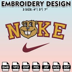 minnesota golden gophers, machine embroidery files, nike minnesota golden embroidery designs, ncaa embroidery files