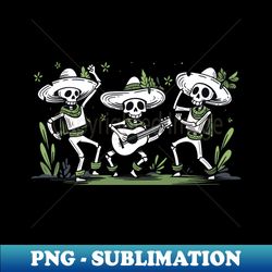 mexican dancing skeletons - decorative sublimation png file - bold & eye-catching
