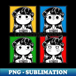 komi-san faces - special edition sublimation png file - create with confidence