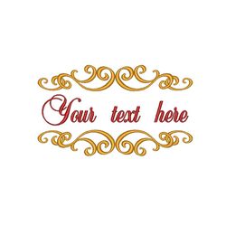 split monogram frame machine embroidery design, 6 sizes, instant download