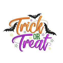 halloween embroidery design, trick or treat embroidery file, 5 sizes, instant download