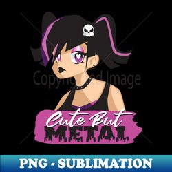 cute but metal metal girl metal chick metal fan - decorative sublimation png file - spice up your sublimation projects