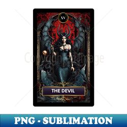 The Devil Card from The Mermaid Tarot Deck - High-Quality PNG Sublimation Download - Unleash Your Creativity