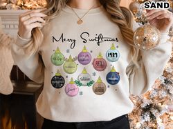 merry swiftmas sweatshirt cute famous christmas ball sweatshirt eras tour merch merry swiftmas shirt ts movie tour conce