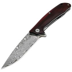 damascus steel pocket folding knife