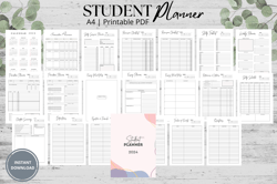 student planner – printable academic planner | college student planner | study planner | semester planner | high