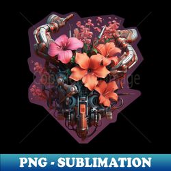 cyberpunk flowers - stylish sublimation digital download - add a festive touch to every day