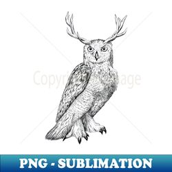 great horned owl - decorative sublimation png file - bold & eye-catching