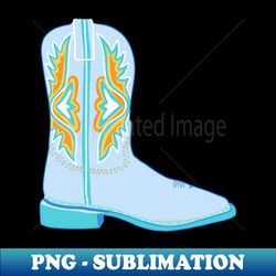 cowgirl boots light blue - aesthetic sublimation digital file - stunning sublimation graphics