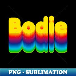 Rainbow Layers Bodie Name Label - Decorative Sublimation PNG File - Fashionable and Fearless