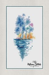 sea cross stitch pattern